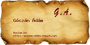 Góczán Ádám névjegykártya